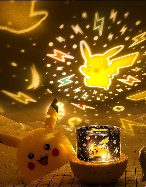 Luminária do Pikachu com Música Original e Controle Remoto