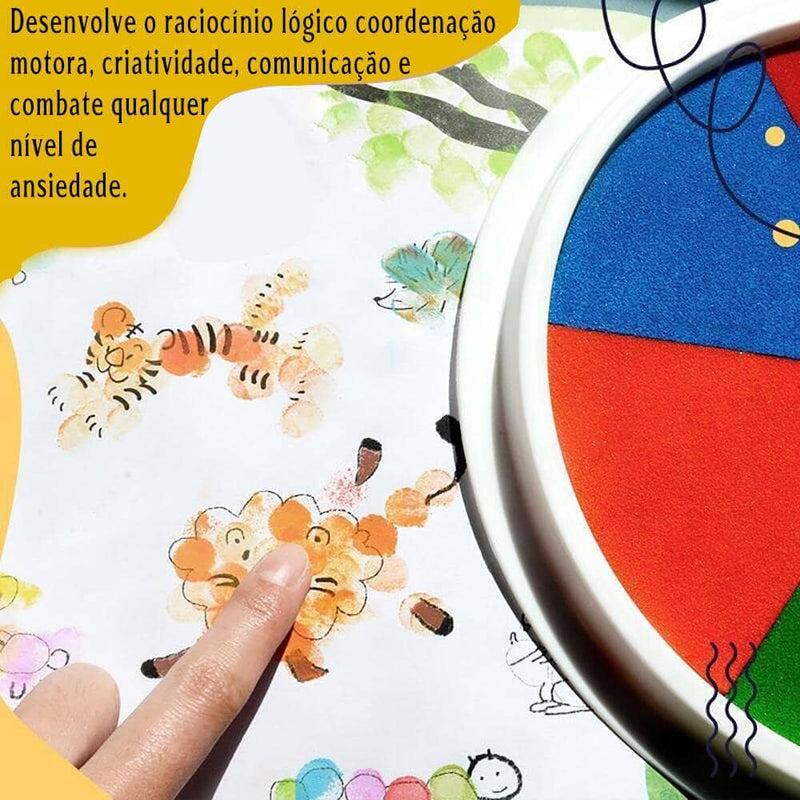 Kit Montessori de Pintura a Dedo (Atóxico e Lavável)